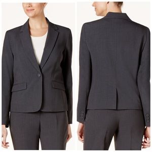 Nine West One-Botton Jacket- Granite